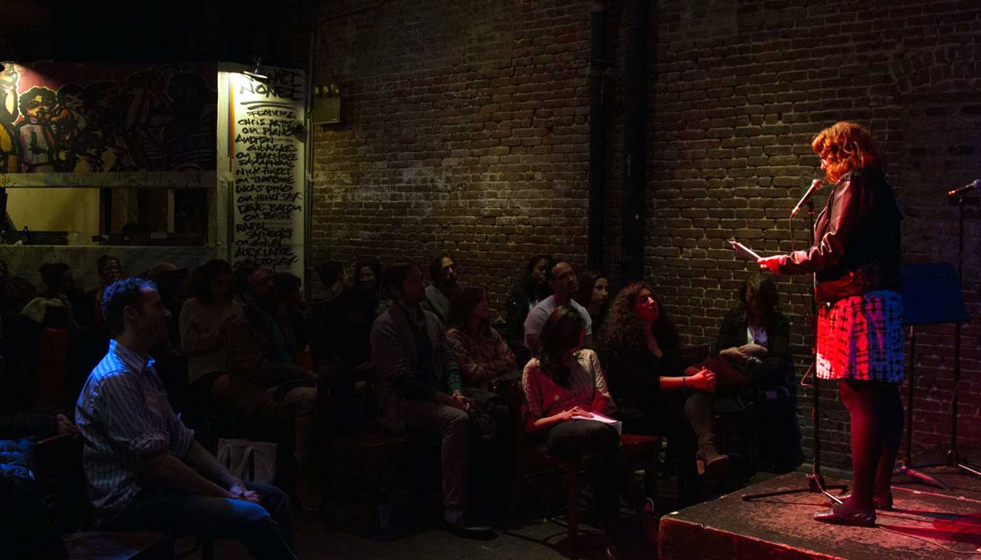 Christina Shideler, one of our contributors to Issue 2: Labels, reads a searing piece about hysteria at our launch event at the Nuyorican Poets Cafe.
